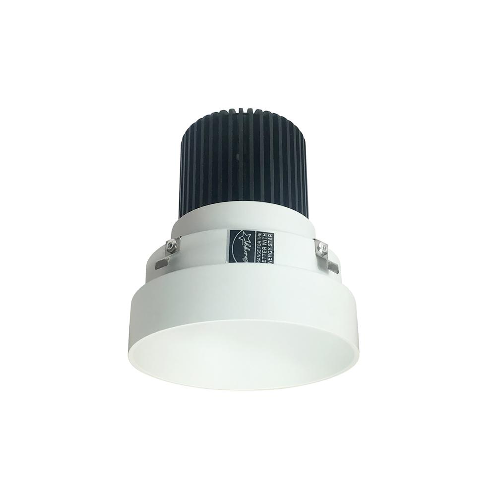 4" Iolite LED Round Trimless Downlight, 10-Degree Optic, 800lm / 12W, 2700K, Matte Powder White