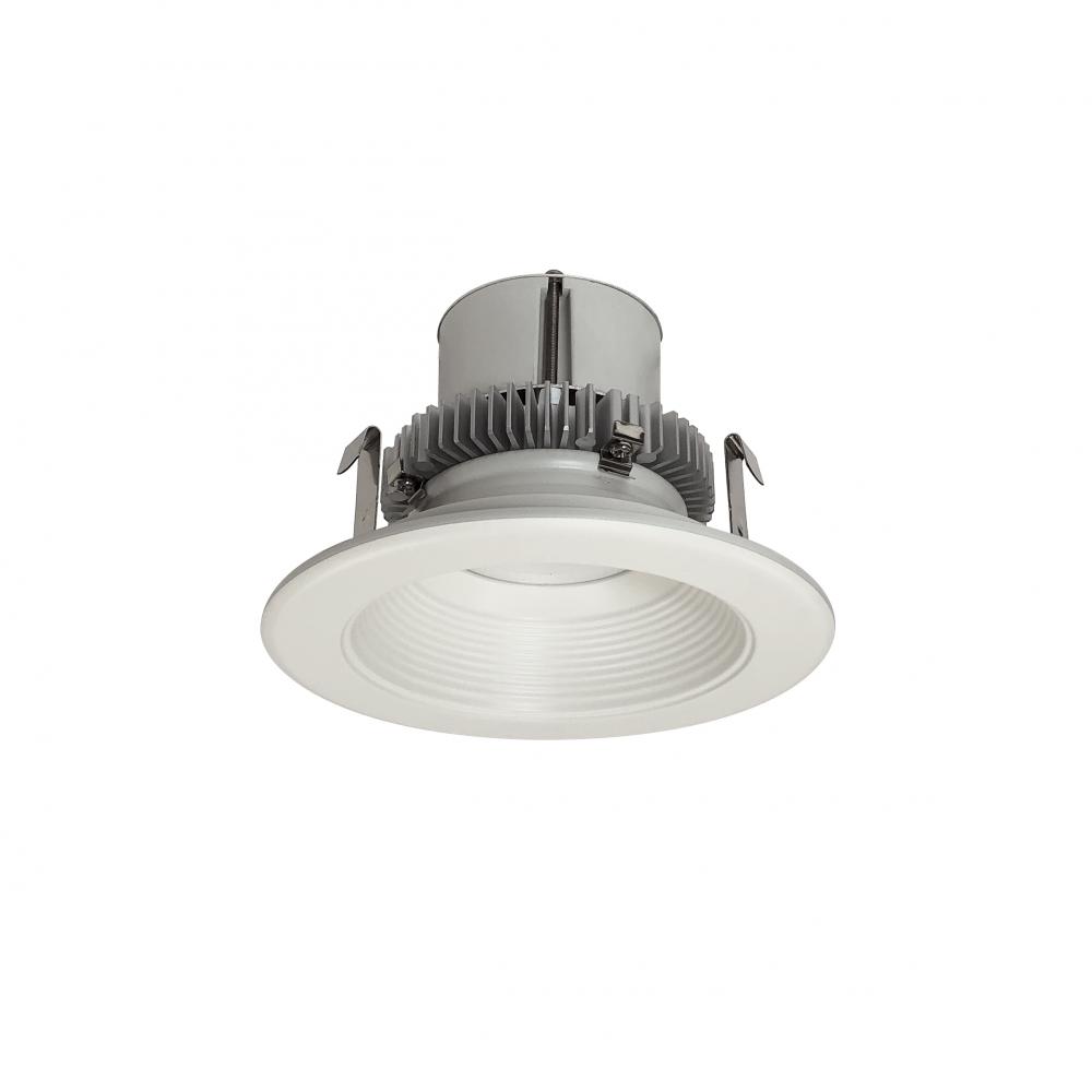 4" Cobalt Click LED Retrofit, Baffle, 1000lm / 12W, 3000K, White Baffle / White Flange