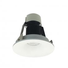 Nora NIR-4RNB50XMPW - 4" Iolite LED Round Bullnose Retrofit, 800lm / 14W, 5000K, Matte Powder White Finish