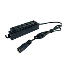 Nora NMPA-6P-24B - 24" 6-Port Power Line Interconnect for Josh Puck, Black Finish