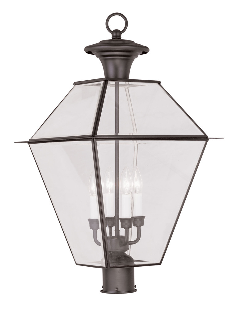 4 Light Bronze Outdoor Post Lantern