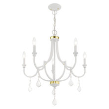 5 Lt White Chandelier : 41275-03 | The Lamp Outlet