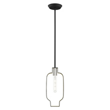 Livex Lighting 45512-04 - 1 Lt Black & Winter Gold Mini Pendant