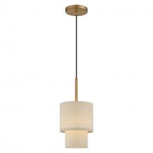 Livex Lighting 58891-48 - 1 Light Antique Gold Leaf Mini Pendant