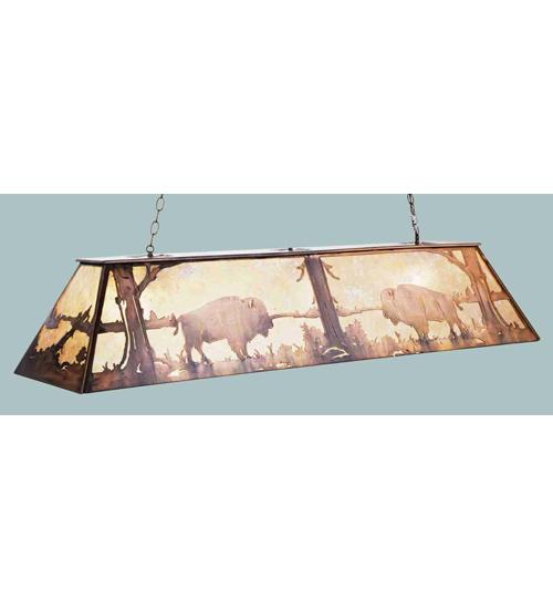 72" Long Buffalo at Lake Oblong Pendant