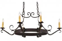 Meyda Blue 157894 - 38"L Handforged 6 LT Oval Chandelier