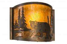 Meyda Blue 174065 - 12" Wide Lone Bear Left Wall Sconce