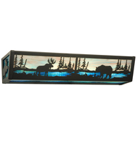 Meyda Blue 211972 - 24" Wide Moose & Black Bear Vanity Light