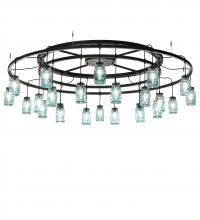 Meyda Blue 224641 - 75" Wide Mason Jar 24 Light Chandelier