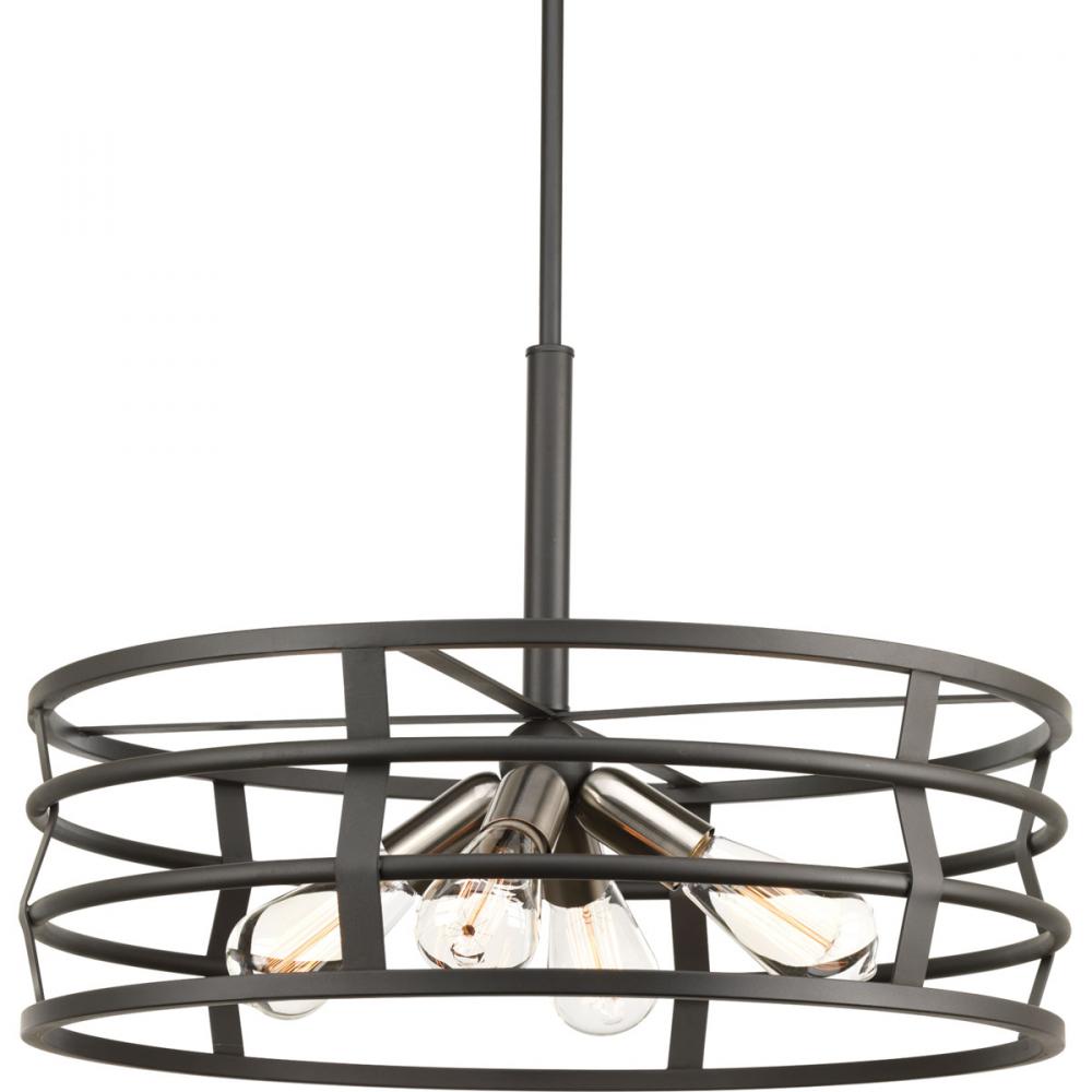 Remix Collection Four-Light Graphite Global Pendant Light