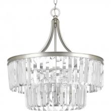 Progress P5321-134 - Glimmer Collection Five-Light Silver Ridge Clear Glass Luxe Pendant Light