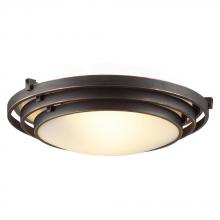 PLC Lighting 1619-ORB-ACID FROST - One Light Bronze Bowl Flush Mount