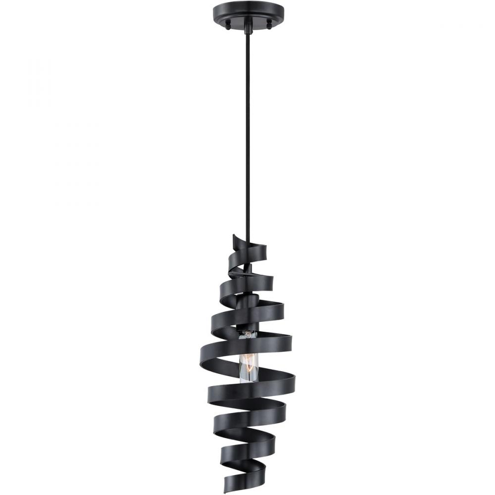 1 Light Mini Pendant in Matte Black