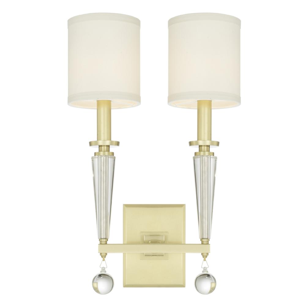 Paxton 2 Light Aged Brass Sconce