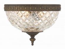 Crystorama 117-8-EB - Crystorama 2 Light English Bronze Crystal Flush Mount