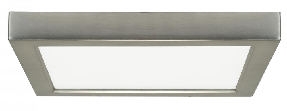 Blink - 18.5W- 9" Surface Mount LED - 2700K- Square Shape - Brushed Nickel Finish - 120V