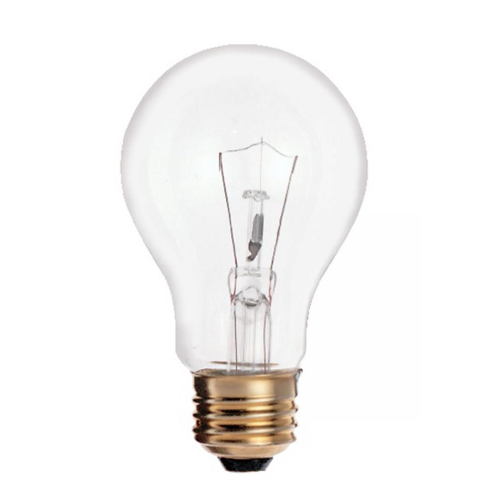 60 Watt A19 Incandescent; Clear; 8000 Average rated hours; 595 Lumens; Medium base; 120 Volt