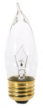 Satco Products Inc. S3764 - 25 Watt CA10 Incandescent; Clear; 1500 Average rated hours; 210 Lumens; Medium base; 120 Volt;