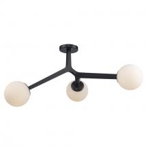 Trans Globe 11633 BK - Haskell Flush Mount Lighting Black