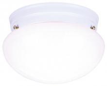 Westinghouse 6661100 - 9 in. 2 Light Flush White Finish White Glass