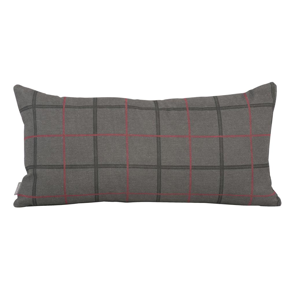 Kidney Pillow Oxford Charcoal - Down Insert