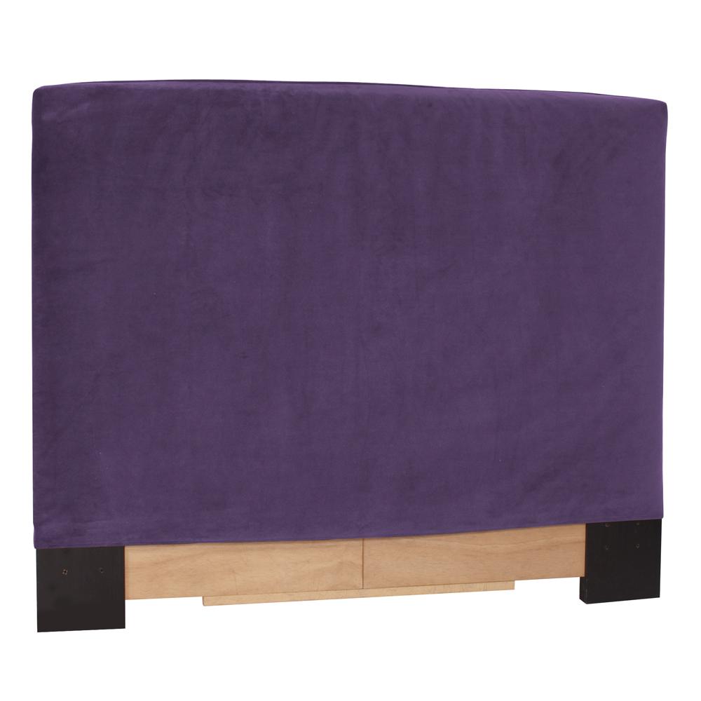 Twin Slipcovered Headboard Bella Eggplant (Base and Cover Included)