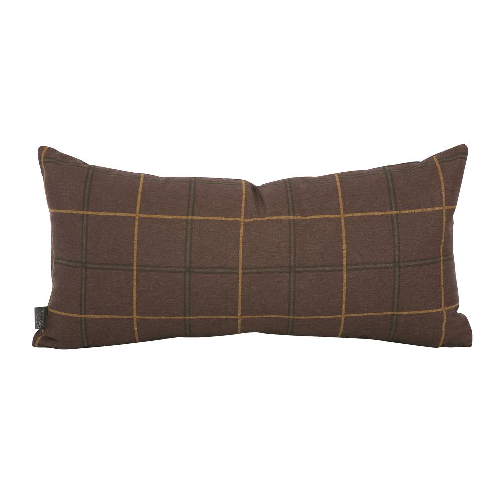 Kidney Pillow Oxford Chocolate - Down Insert