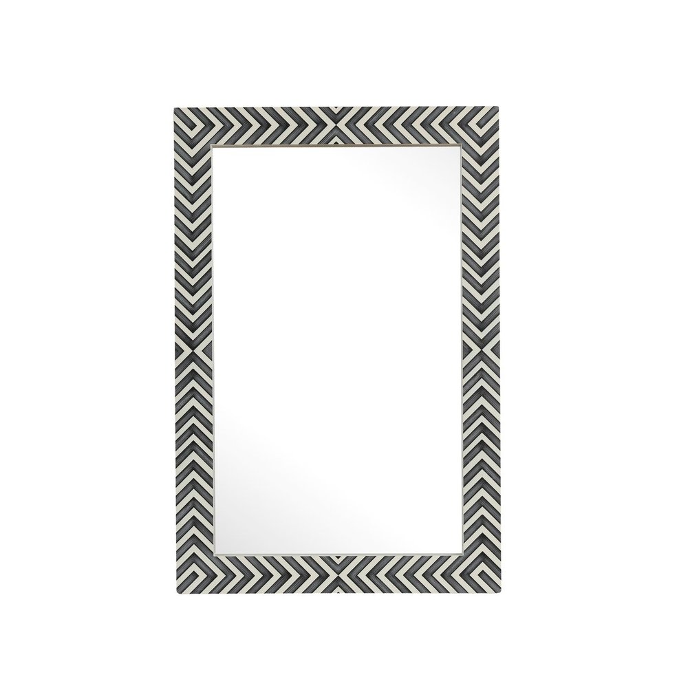 Rectangular Mirror 36x24 Inch in Chevron