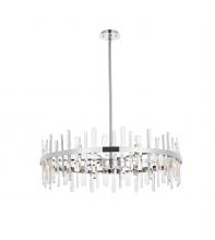 Elegant 2200D36C - Serena 36 Inch Crystal Round Chandelier in Chrome