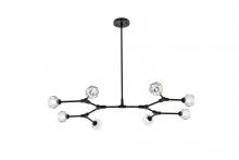 Elegant 3508D45BK - Zayne 8 Light Pendant in Black