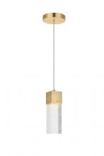 Elegant 5300D4G - Novastella 1 Light Gold LED Pendant