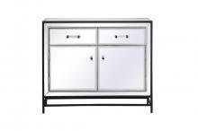 Elegant MF72038BK - James 38 In. Mirrored Cabinet in Black