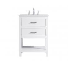 Elegant VF19024WH - 24 Inch Single Bathroom Vanity in White