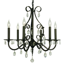 Framburg 2986 MB - 6-Light Mahogany Bronze Liebestraum Dining Chandelier