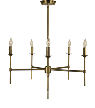 Framburg 4695 PN - 5-Light Polished Nickel Chandler Chandelier