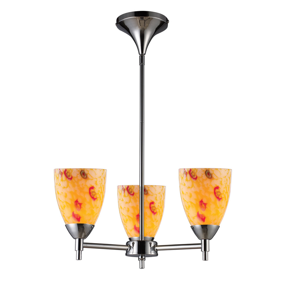 Celina 3 Light Chandelier In Polished Chrome And