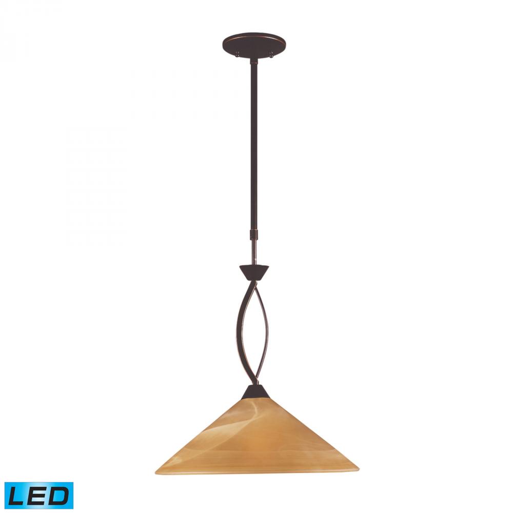 Elysburg 1 Light LED Pendant In Aged Bronze And